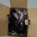 Amazon Basics Small Digital Oval Alarm Clock with LED Display, Nightlight, Snooze Function & Battery Backup, Black, 4.5 x 3.5 x 2.4 Inches