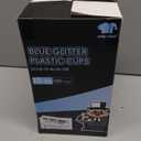 JOLLY CHEF 100 Pack 10 oz Blue Plastic Cups, Blue Disposable Tumblers, Elegant Glitter Party Drinking Cups for Wedding, Thanksgiving Day, Christmas Halloween