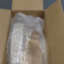 YOUBET 125PCS Scalloped Plastic Plates - Ivory Scalloped Disposable Plates - Gold Plastic Dinnerware Set Include 50 Plates, 75 Gold Silverware for Party & Wedding & Christmas