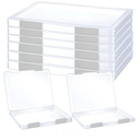 6 Pcs Clear A4 File Portable Project Case, Plastic Storage Box for 8.5" x 11" Letter Paper, Scrapbook Paper Storage Boxes Documents Magazines Holder