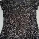 MANER Women’s Full Sequin Tops Glitter Party Shirt Short Sleeve Sparkle Blouses S 