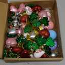 Valentines Day Decor Tree Decorations Set, 72 Pcs Ornaments for Valentine's Day St Patricks Easter Tree, Plastic Heart Shamrock Easter Egg for The Home Wedding Dinner Gifts Table Tiered Tray Decor