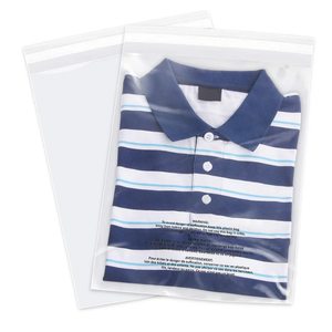 iMailer - 52 Count - 11" x 14" Clear Plastic Poly Bags with Suffocation Warning for Prints, Photos, Documents, Clothing, T-Shirt - Resealable Adhesive,Not Strong