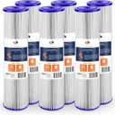 Aquaboon 5 Micron 20 x 4.5 Whole House Pleated Water Sediment Filter Replacement Water Filter Cartridge Compatible with ECP5-20BB, SPC-45-2005, 6-Pack