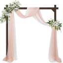 AZAMIA 7.38FT Wooden Wedding Arch Wood Square Arch Backdrop Stand for Ceremony, Wedding Arbor Frame for Indoor Outdoor Wedding Party Garden Decorations