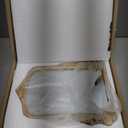 Small Vintage Vanity Makeup Desk Mirror Antique Traditional Chic Arch Table Mirror GoldDecor Wood Framed Small Standing Carved Arendahl Mirror for Living Room,Bedroom,Tabletop 11.8" x 9.6"