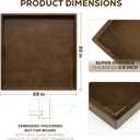Axeman 22 Inch Large Square Wooden Ottoman Tray for Living Room|Extra Large Serving Tray with Handles for Coffee Table, Breakfast|Decorative Wood Tray for Ottoman Couch Sofa Kitchen|Walnut