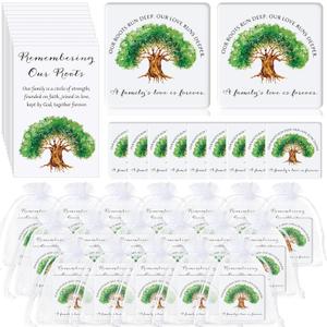 Xuhal 45 Set Family Reunion Party Gifts Bulk for Guests Family Tree Fridge Magnet Remember Our Roots Gift Celebration Cards Bags for Gathering Reunion Party Souvenirs