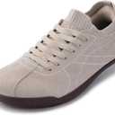 WHITIN Women's Slip On Barefoot Shoes | Suede Wide Toe Box + Zero Drop Walking Sneakers 39