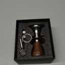 54mm Espresso Tamper For Breville Machines Calibrated Tamper Tool Espresso Walnut, Auto-Leveling and 30lb Spring Loaded Design Coffee Tamper With Stainless Steel 53.35mm Ripple Base