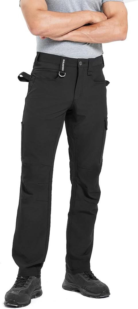 Men's 4-Way Stretch Cargo Pants, Work Pants, Durable Tactical Pants, Lightweight EDC Hiking Pants for Outdoor, 32x30