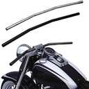 1" Motorcycle Handlebar 25mm Black Drag Straight Bar Cafe Racer for Honda Kawasaki Yamaha Suzuki Harley Chopper Bobber