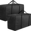 Cushion Storage Bag 420D Waterproof 68" Rectangular Outdoor Patio Cushion Storage Bags  Outdoor Cushions Storage Bag with Zipper and Handles Extra Large Storage Bags 68" L x 29" H x 20" W Black