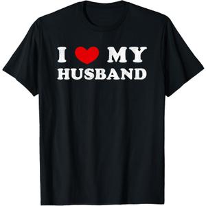 I Love My Husband, I Heart My Husband T-Shirt, XL