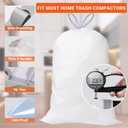 18 Gallon Drawstring Compactor Kitchen Trash Bags 100 CT Heavy Duty Liners