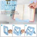 2Pack Book Stand - Waterproof Book Holder, Lightweight, Hands Free (Blue+Purple, 11.82" * 8.26")