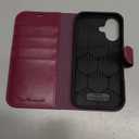 TUCCH Case Wallet for iPhone 16, Kickstand PU Leather Magnetic Protective Flip Cover with [RFID Blocking] [4 Card Slots] [TPU Interior Case] Compatible with iPhone 16 5G 2024, Plum Purple