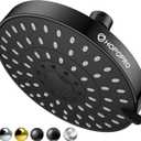 HOPOPRO 5-Mode High Pressure Shower Head - The Washington Post, NBC News, Today TV Show Recommended - High Flow Fixed Showerheads (6 Inch Matte Black)