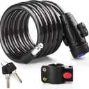 Bike Lock, [4ft/1.2m] Diyife Bike Cable Locks with 2 Keys, Weatherproof Heavy Duty Bicycle Lock Cable Anti-Theft Security Cable with Mounting Bracket for Motorcycle, Scooter, Ebike