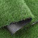 LFL Artificial Grass Turf 3 Feet X 20 Feet, 1.38" Height Indoor/Outdoor Synthetic Fake Grass Rug with Drainage Holes, Perfect Pet Artificial Turf Grass Mat for Garden Lawn Balcony Landscape Decoration