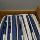 13x13 Cube Storage Bins, Collapsible Fabric Storage Box, 4 Pack Closet Baskets with Handles for Organizing, Shelf, Toys, Clothes, Home, Office, Nursery (NavyBlue&White) (Cube - 13"x13"x13", NavyBlue / Off-White)