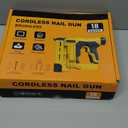 18 Gauge Brad Nail Gun for Dewalt 20V MAX Battery(NO Battery), 2 in 1 Cordless Brad Nailer, Adjustable Depth, LED Light, Electric Nail Gun for Wood, Trim Work, DIY (Dark Yellow)