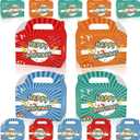 12Pcs Anime White Happy Birthday Decorations, Cartoon Red Birthday Party Favors Gift Boxes for Boys and Girls Kids Party Theme Supplies (multicolor)