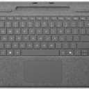 Microsoft Surface Pro Keyboard for Surface Pro Copilot+ (11th Edition), Pro 9 and 8 with Pen Storage, Alcantara Material, Platinum
