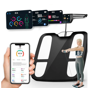 Smart Scale for Body Weight and Fat Percentage,8-Electrode High Precision Digital Bathroom Scale for BMI, Body Fat, Muscle & Bone Mass, 51 Body Composition with Report