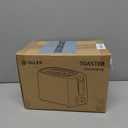 iSiLER 2 Slice Toaster, 1.3 Inches Wide Slot Bagel Toaster with 7 Shade Settings and Double Side Baking, Compact Bread Toaster with Removable Crumb Tray, Defrost Cancel Function Black