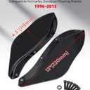 Amazicha Black Fairing Air Deflectors Side Wings Windshield Side Cover Shield Compatible for Harley Davidson Street Glide Electra Glide Tri Glide 1996-2013