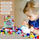 900 PCS Pom Poms, Multicolor Bulk Pom Poms Arts and Crafts, Soft and Fluffy Craft Pom Poms, Assorted Sizes Pompoms, for Arts and Craft Making Decorations (1-3 cm Assorted (900 Count))
