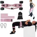 8-in-1 Premium Kit Hybrid Dip & Hip Thrust Belt  Heavy Duty Glute Workout Belt with Back Strap Support  1600lb Capacity  1 Padded for Dumbbell, Kettlebell, Plates, Booty, Squat, Core Training (Pink)