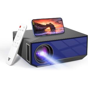 ZDK Native 1080P 18000 Lumen 4K Supported Projector with wifi and bluetooth, Bedroom Outdoor Indoor Projector Compatible with Smartphone, HDMI, USB, AV, Fire Stick, PS5 for Home, Bedroom, Outdoor Use