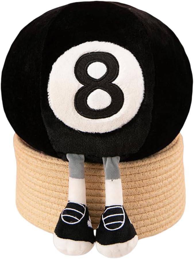 13 inch Billiards Plush Toy Pillow Soft, Round Black 8-Ball Cushion, Soft Plush Cushion for Home and Pool Table Decoration, Perfect 8-Ball Pillow Gift for Billiard Lovers (Billiards)