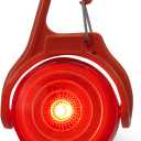 Rechargeable Adventure Light | Water Resistant Bright LED Clip-On Flashing Safety Light for Dog Walking, Running and All Outdoor Activities (Red)