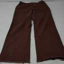 GRAPENT Straight Leg Jeans for Women High Waisted Stretchy Frayed Raw Hem Loose Denim Pants Casual Baggy Jean Trousers (Large, Pecan Brown)