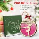 2 x Gymnastics Christmas Ornament for Girl - Wooden Gymnast Ornaments for Tree - Motivational Gymnastics Gifts for Athletes, Coaches, Team, Kids, Daughters - Sports Holiday Keepsake