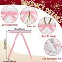 2 x gisgfim 36 PCS Pink Velvet Bows for Christmas Tree 5 x 7 Inch Rustic Velvet Staircase Wreath Bows Pre-Tied Ribbon Crafts Gift Bow for Xmas Topper Garland Ornament Home Door Indoor Outdoor Decorations