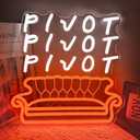 Friends TV Show Neon Signs Dimmable Pivot Neon Sign for Wall Decor, Sofa Neon Light Sign for Bedroom Living Room LED Friends Themed Party Decorations for Birthday Christmas Gifts