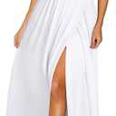KILIG Women's White Summer Maxi Dress Sleeveless Loose Long Flowy Bridal Shower Beach Wedding Guest Dresses (White, Large)