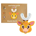 AutoBrush Manual Kids U Shaped Toothbrush with Soft Nylon Bristles (Double-Sided), Ages 3-5, Giraffe