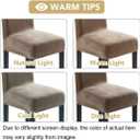 H.VERSAILTEX Velvet Dining Chair Covers Stretch Chair Covers for Dining Room Set of 6 Parson Chair Slipcovers Chair Protectors Covers Dining, Soft Thick Solid Velvet Fabric Washable, Taupe