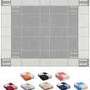 Fcteap h Blanket Soft Throw Blanket Faux Fleece Cashmere Plaid Warm Shawl Thick Knitted Plush Cozy Comfy for Women Throw Blanket for Sofa Couch Bed Queen King Size 55x66 in (Light Grey)