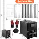Hot Stove for Camping, 17.4 x 14 x 13.5" Multipurpose Portable Wood Stove with 71" Chimney Pipe Outdoor Stoves for Camping Cooking Ice Fishing