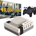Super Console X Cube,64G Retro Video Game Console Built-in 45,000+ Games,TV&Game Systems in 1, Game Consoles Support for 4K TV 1080P HD Output,with 2 Wireless Controllers,Support LAN/WiFi