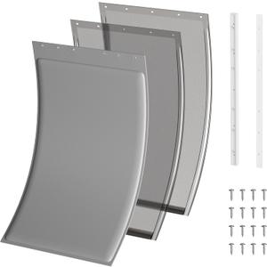 3-Flap Large Dog Door Replacement Insulated Flap with Clamp, Back Plate and Screws, Compatible with Large PetSafe Extreme Weather Aluminum Pet Door, PAC11-11039 10 1/8" X 16 7/8" (Smoky Translucent) 3-Flap Large Dog Door Replacement Insulated Flap with Clamp, Back Plate and Screws, Compatible with Large PetSafe Extreme Weather Aluminum Pet Door, PAC11-11039 10 1/8" X 16 7/8" (Smoky Translucent)