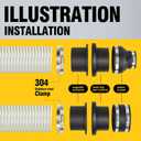 Magnetic Dust Collection Fittings for 4" Woodwork Shop Vacuums Dust Hose, One-to-Multi Quickly Connect and Interlock Dust Collector System w/1PK Mag Port Connector+3Set 4"Coupler