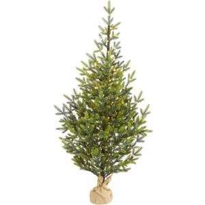 Nearly Natural 5ft Pre-Lit Fraser Fir Artificial Christmas Tree, 200 LEDs