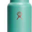 Hydro Flask Water Bottle - Insulated Stainless Steel - Wide Mouth Flex Straw Lid, Non Spill, Leakproof and Refillable in 32 Oz Thyme Rose Gold
